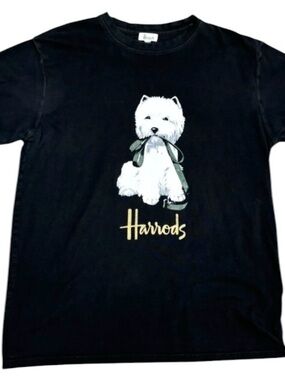 Harrods Knightsbridge London Tee With West Highland White Terrier Graphic 1X